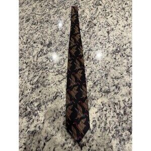 J.Z. Richards Men's Hand Made Silk Tie Made In USA Flying Mallard Duck Pattern